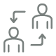 Icon representing leadership transition